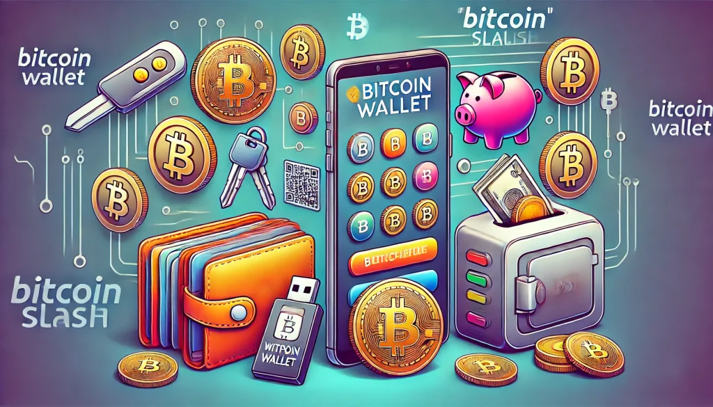 Une composition montrant différents types de portefeuilles Bitcoin