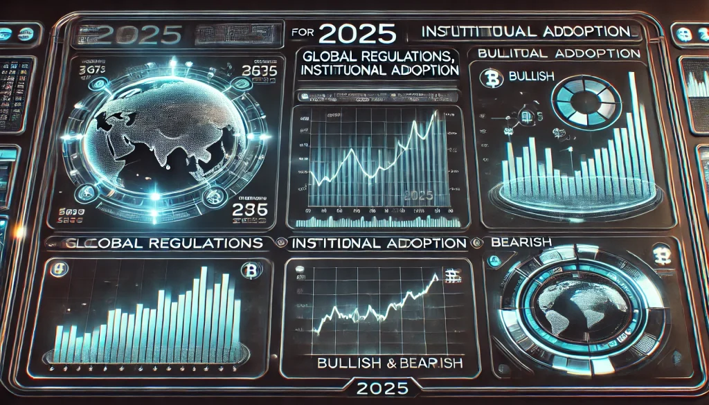 Un tableau de bord holographique de trading 2025 avec différents indicateurs